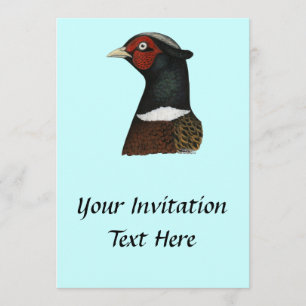 Ringneck Pheasanthuvud Inbjudningar