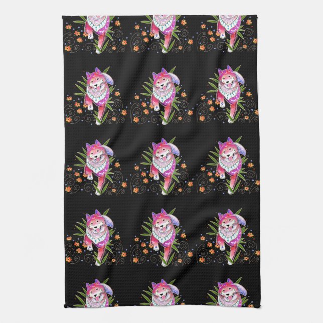 Ringsidehandduk/kökshandduk för BINDI SHIBA INU Kökshandduk (Vertikal)