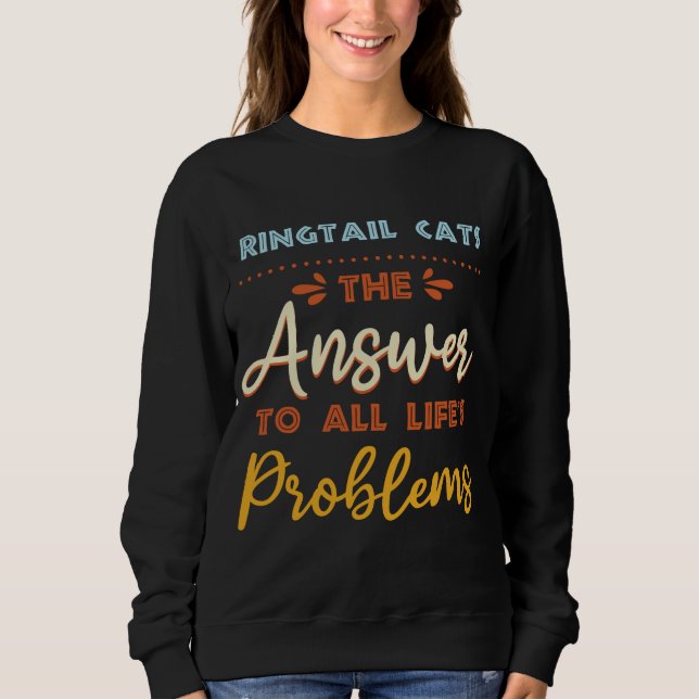 Ringsvans-katter svarar på alla problem hos ett lu t shirt (Framsida)