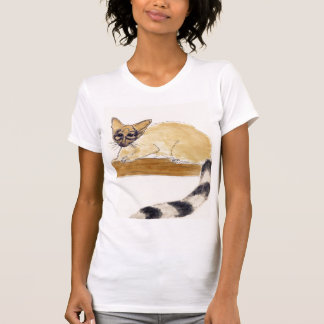 Ringtail Fine Art Watercolor-målning Tee Shirt