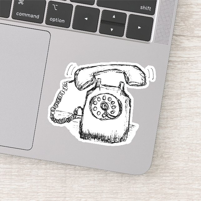 Ringtelefonskiss Klistermärken (Detalj)