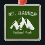Riniers nationalpark julgransprydnad metall<br><div class="desc">Vid 14 410 meters höjd är berget Rainier en amerikansk ikon och den glaciäraste toppen i närheten av USA.</div>