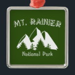 Riniers nationalpark julgransprydnad metall<br><div class="desc">Vid 14 410 meters höjd är berget Rainier en amerikansk ikon och den glaciäraste toppen i närheten av USA.</div>