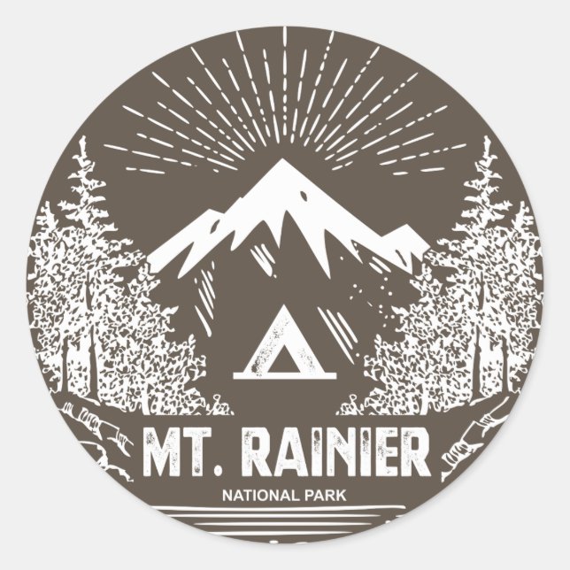 Riniers nationalpark runt klistermärke (Framsida)