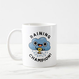 Rining Champ Funny Weather Rain Cloud Pun Kaffemugg