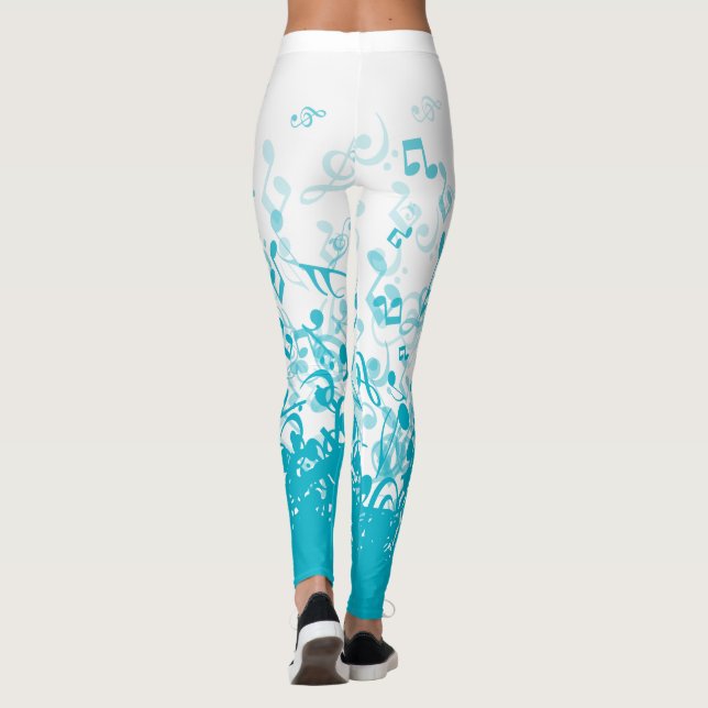 Rining Musik noter Aqua Leggings (Baksida)