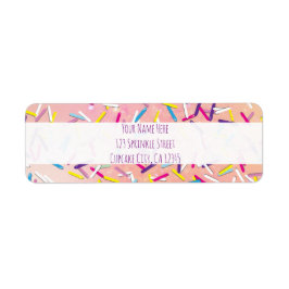 Rining Sprinkles Candy Land Sweets Party Returadress Etikett