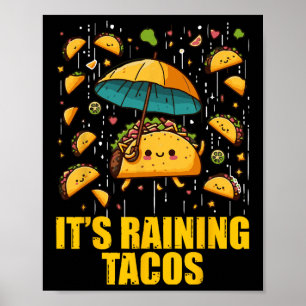 Rining Tacos Funny Taco Älskare Kids Girls Bo Poster