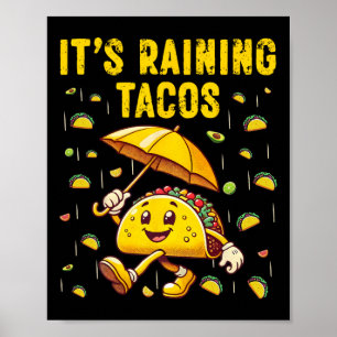 Rining Tacos Funny Taco Älskare Kids Girls Bo Poster