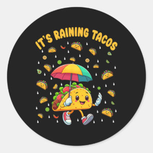 Rining Tacos Funny Taco Älskare Kids Girls Bo Runt Klistermärke