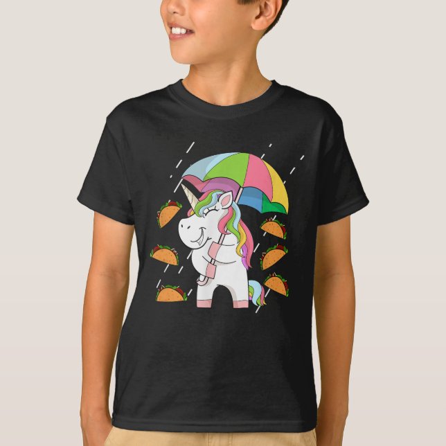 Rining Tacos Unicorn Mexican Cinco de Mayo T Shirt (Framsida)