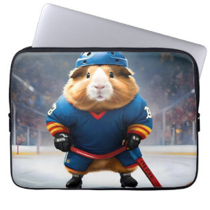 "Rink Rookie: Ice Hockey Guinea Gris" Laptop Fodral