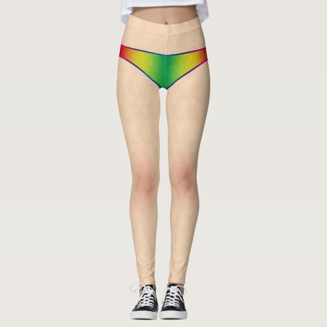 Rinkbikini och hudbenägenhet leggings (Framsida)
