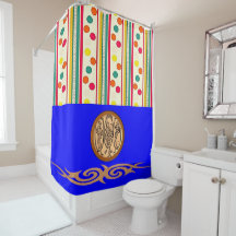 Rinkdockor, färgade blå duschskåp