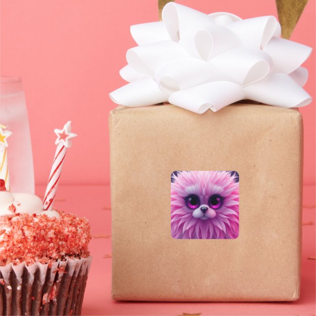 Rinklack-tecken Fyrkantigt Klistermärke (Part)