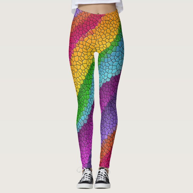 Rinkmosaiklegeringar Leggings (Framsida)
