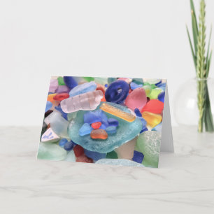 Rinkor av Sällsynt Sea glass Kort