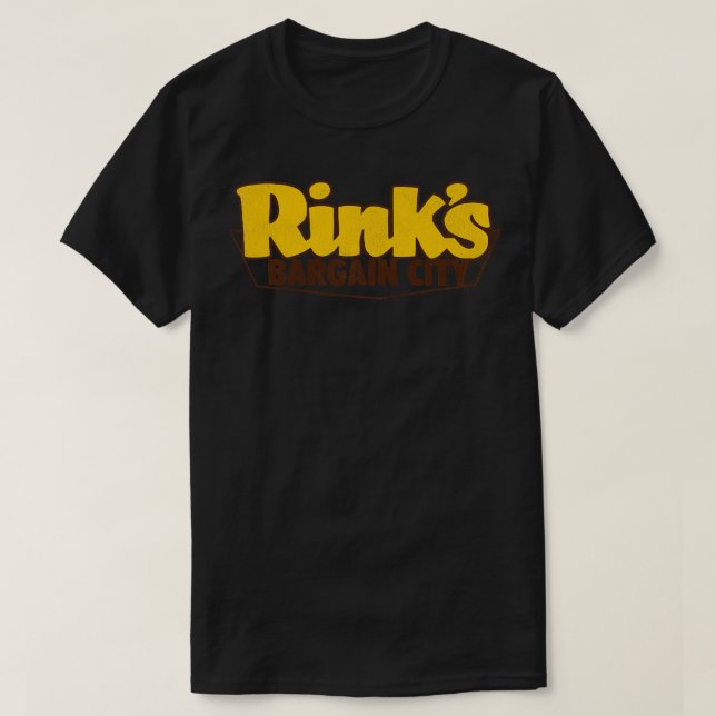 Rinks Bargain City Retro Nedlagd Cincinnati Rabatt T Shirt (Design framsida)