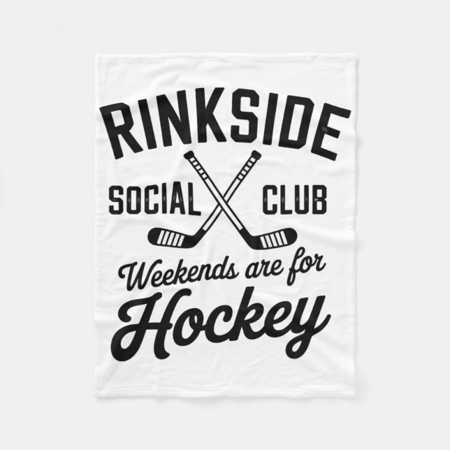 Rinkside Social Club Retro Ishockeystämning  Fleecefilt (Framsidan)