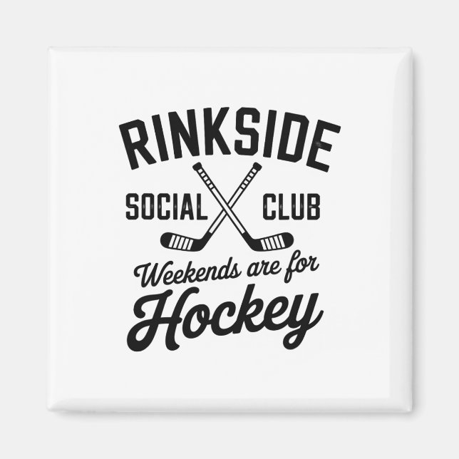 Rinkside Social Club Retro Ishockeystämning  Magnet (Framsidan)
