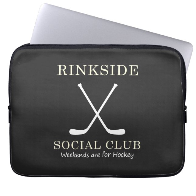 Rinkside Social Klubb: Helg för Hockey Mamma Mamma Laptop Fodral (Framsidan)