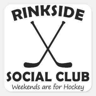 Rinkside Social Klubb Mors dag Gift Hockey Mamma Fyrkantigt Klistermärke