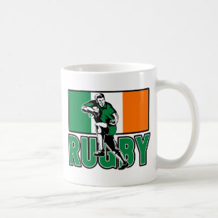 rinnande boll för rugbyspelare som klara sig sjä kaffemugg