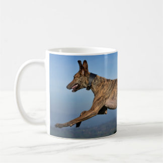 Rinnande Brindled hund för Sighthound Kaffemugg