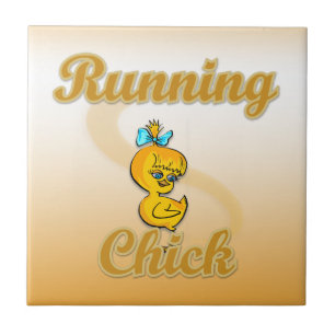 Rinnande chick kakelplatta