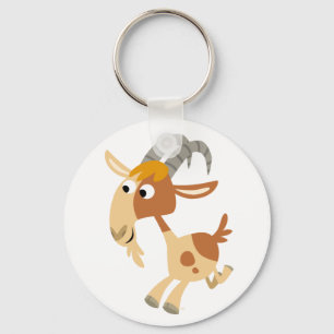 Rinnande get Keychain för gullig tecknad Nyckelring