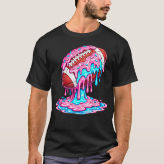Rinnande Glass Fotboll Strössel Amerikansk T Shirt