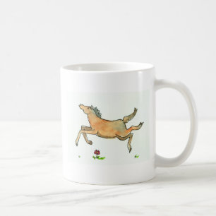 rinnande häst kaffemugg