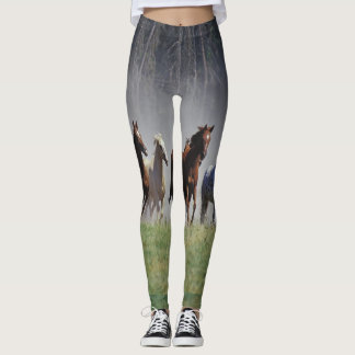 Rinnande hästdamasker leggings