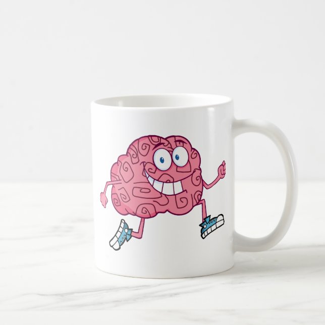 Rinnande hjärntecknade figurer kaffemugg (Höger)