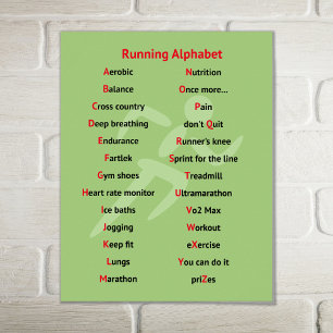 Rinnande inspirera alfabetroligt poster