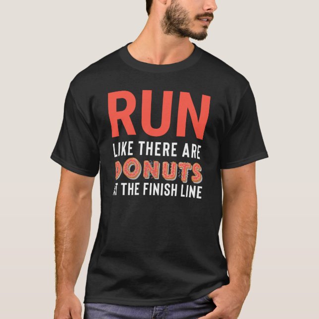 Rinnande konditiongåva för rolig munk t shirt (Framsida)