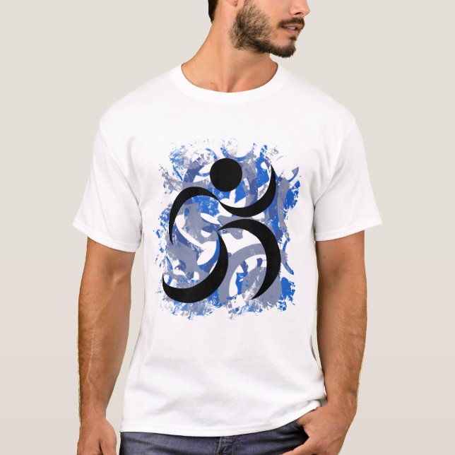 Rinnande Parkour manslätt T-shirt (Framsida)