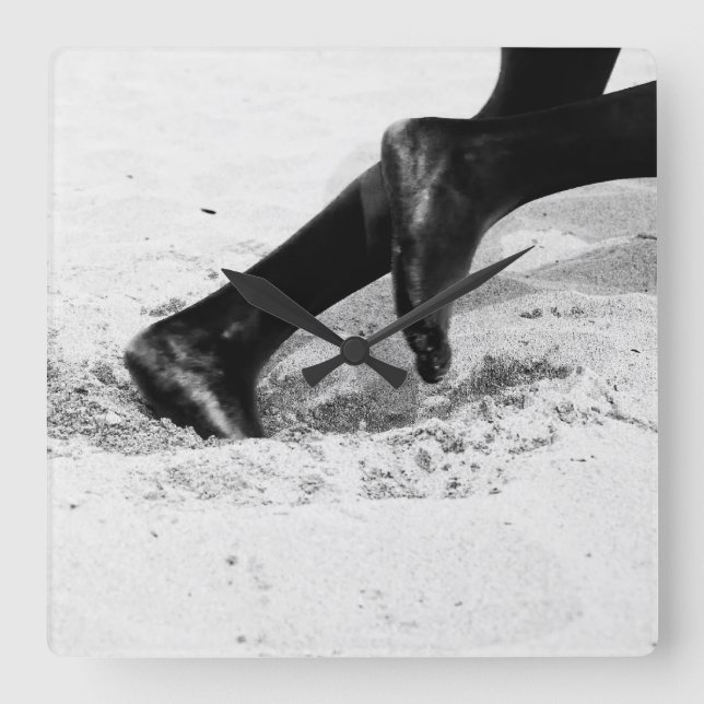 rinnande sand fyrkantig klocka (Framsida)