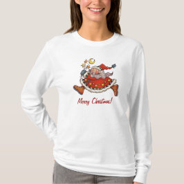 Rinnande Santa T-tröja T Shirt