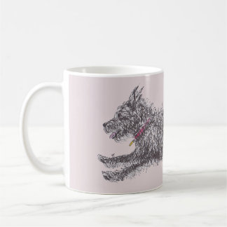 Rinnande Scruffy svart Terriermugg Kaffemugg
