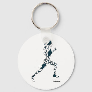 Rinnande Silhouette - blommigt Nyckelring