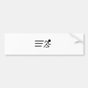 Rinnande Stickman Bildekal