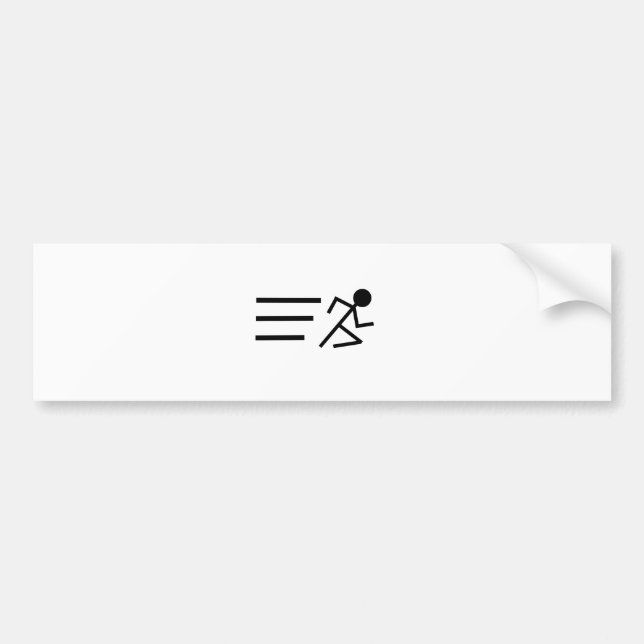 Rinnande Stickman Bildekal (Framsidan)