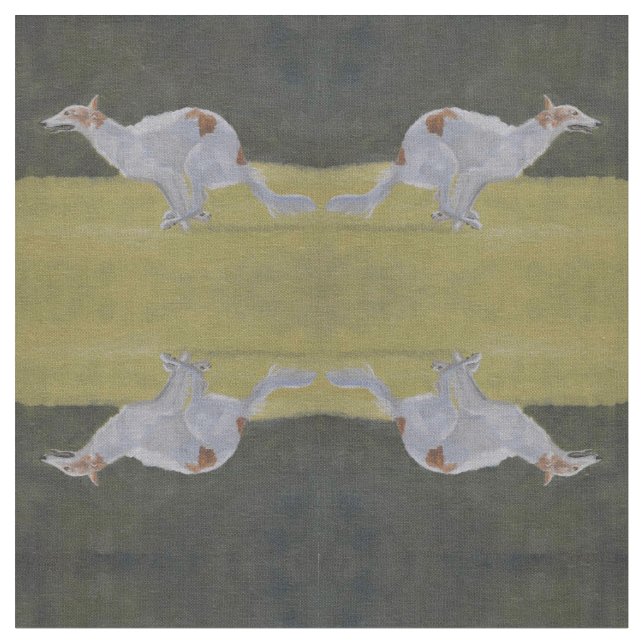 Rinnande tyg för Borzoihundkonst (Närbild)