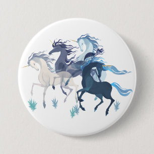 Rinnande Unicornsemblem Knapp