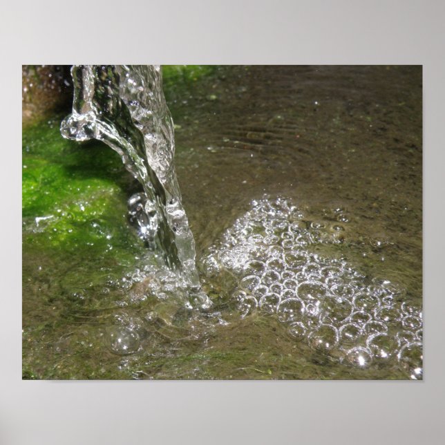 Rinnande vattenfall Bubblande vatten tryck (Framsidan)