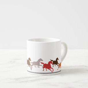Rinnande vildhästar espressomugg