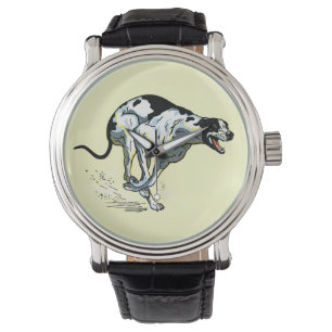 rinnande vinthund armbandsur