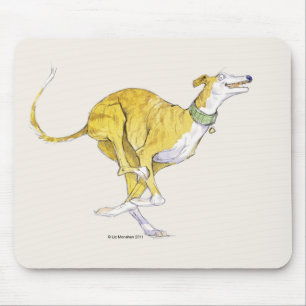 Rinnande vinthund Mousepad Musmatta