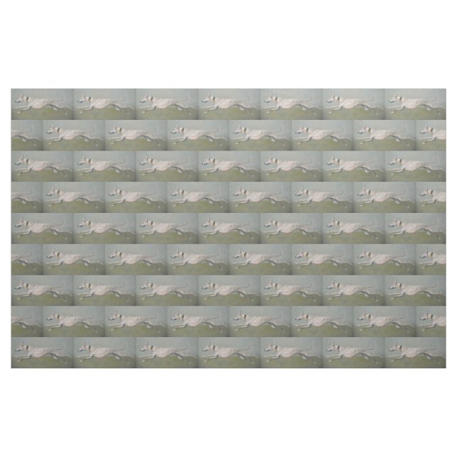 Rinnande vinthundhund ArtFabric Tyg (Fat Quarter)